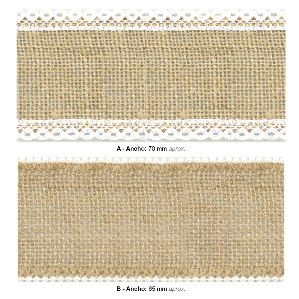 Cinta yute con encaje