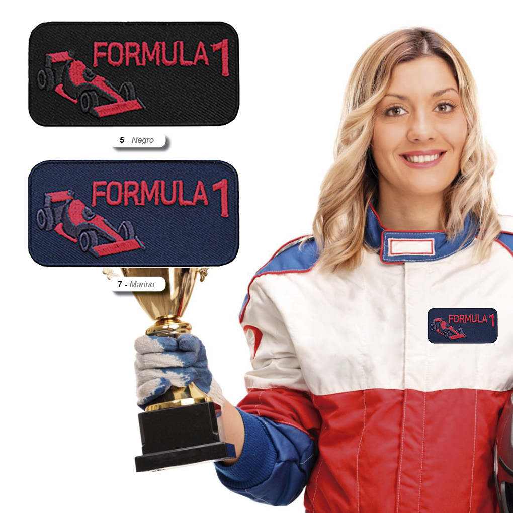 Aplicación bordada fórmula 1
