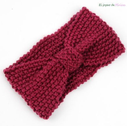 Turbante burdeos de lana
