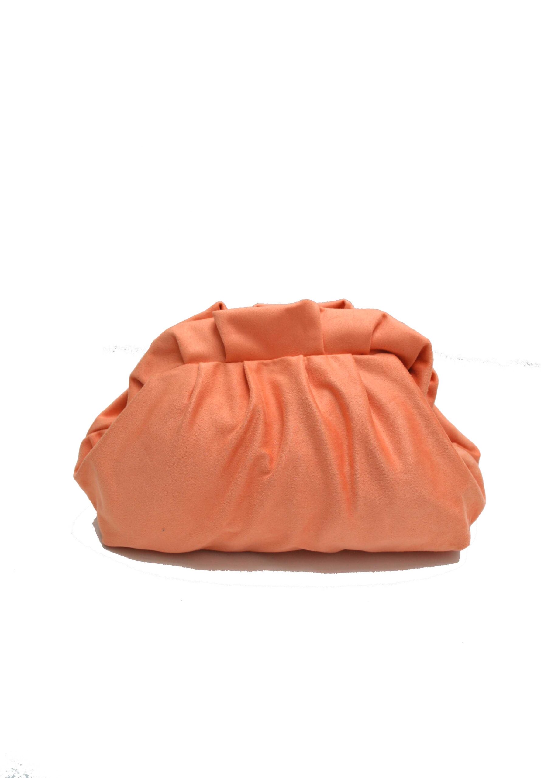 Bolso naranja fruncido