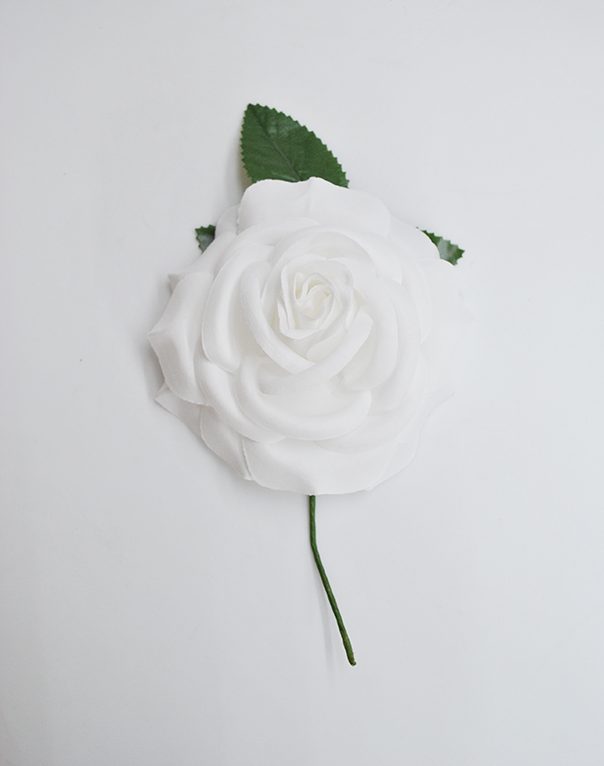 Flor blanca de pelo