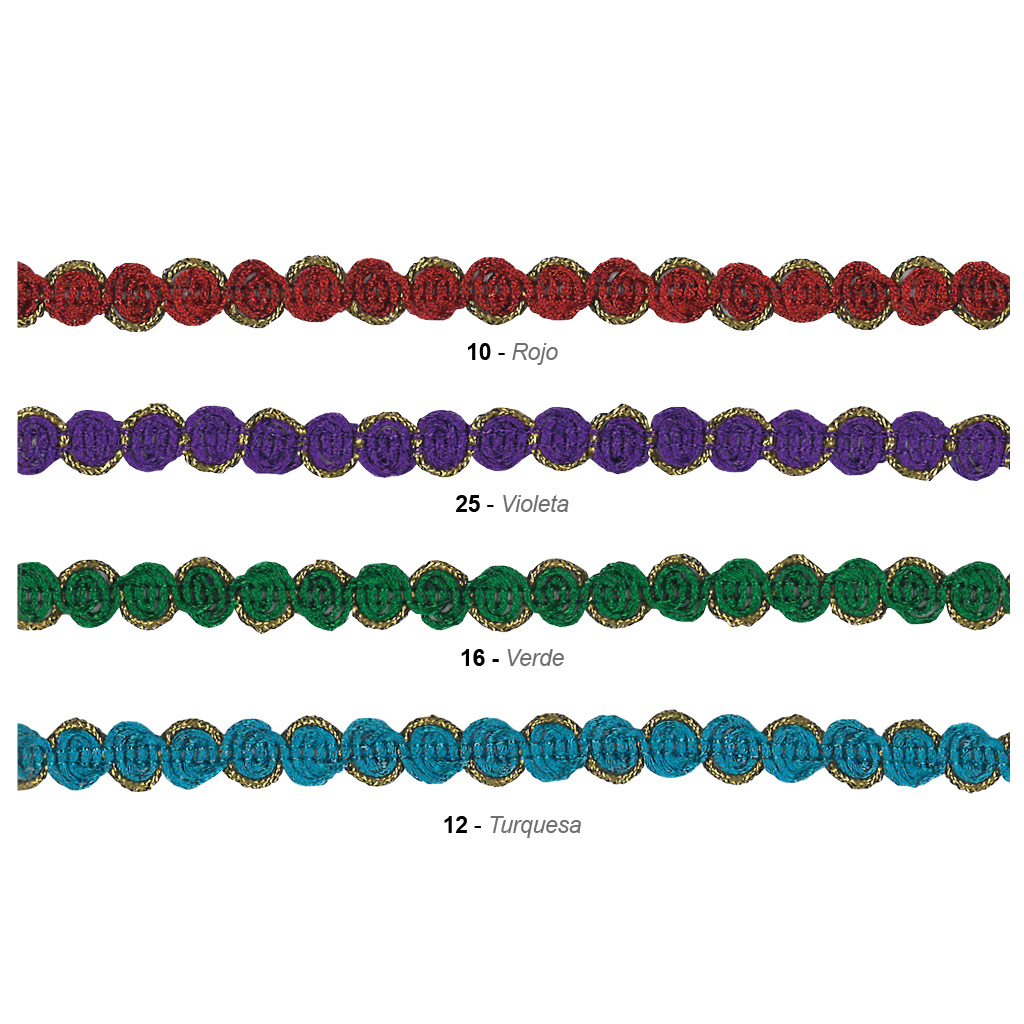 Galón pasamanería metalizado especial carnaval