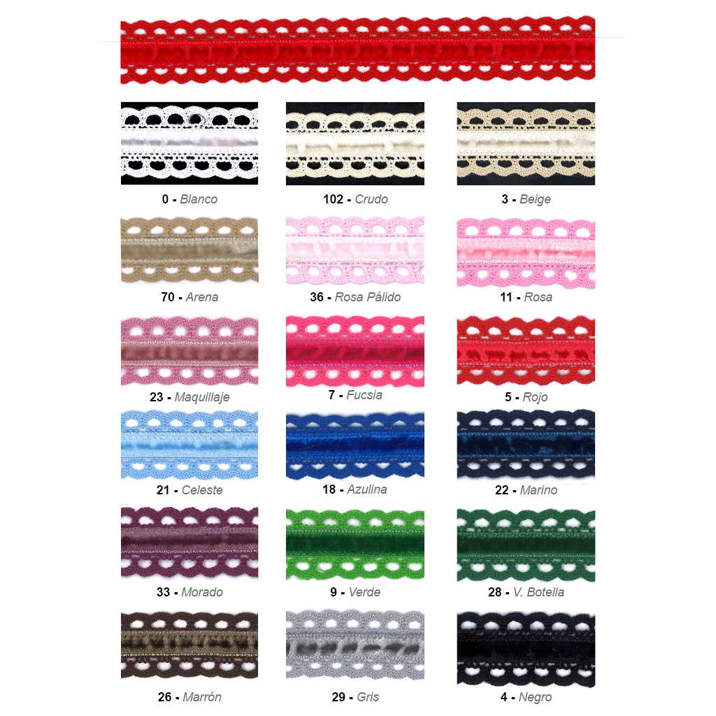 Entredos terciopelo con bolillo