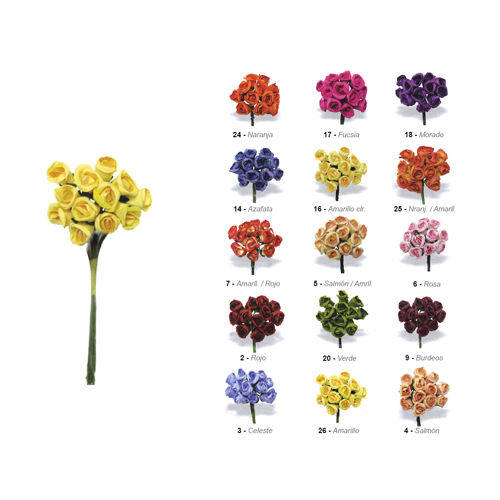 Ramillete flores papel