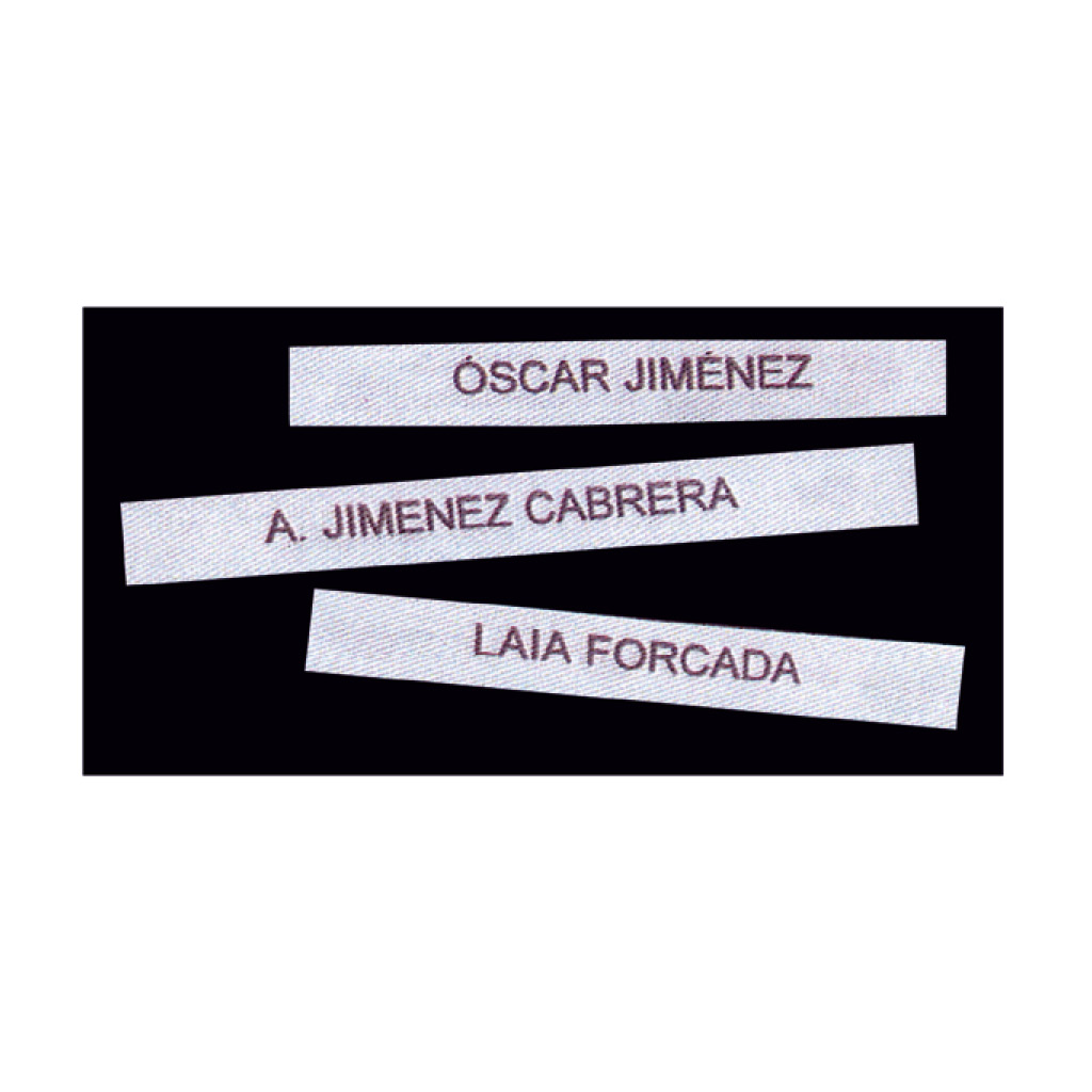 Cinta para coser o planchar impresas marca ropa