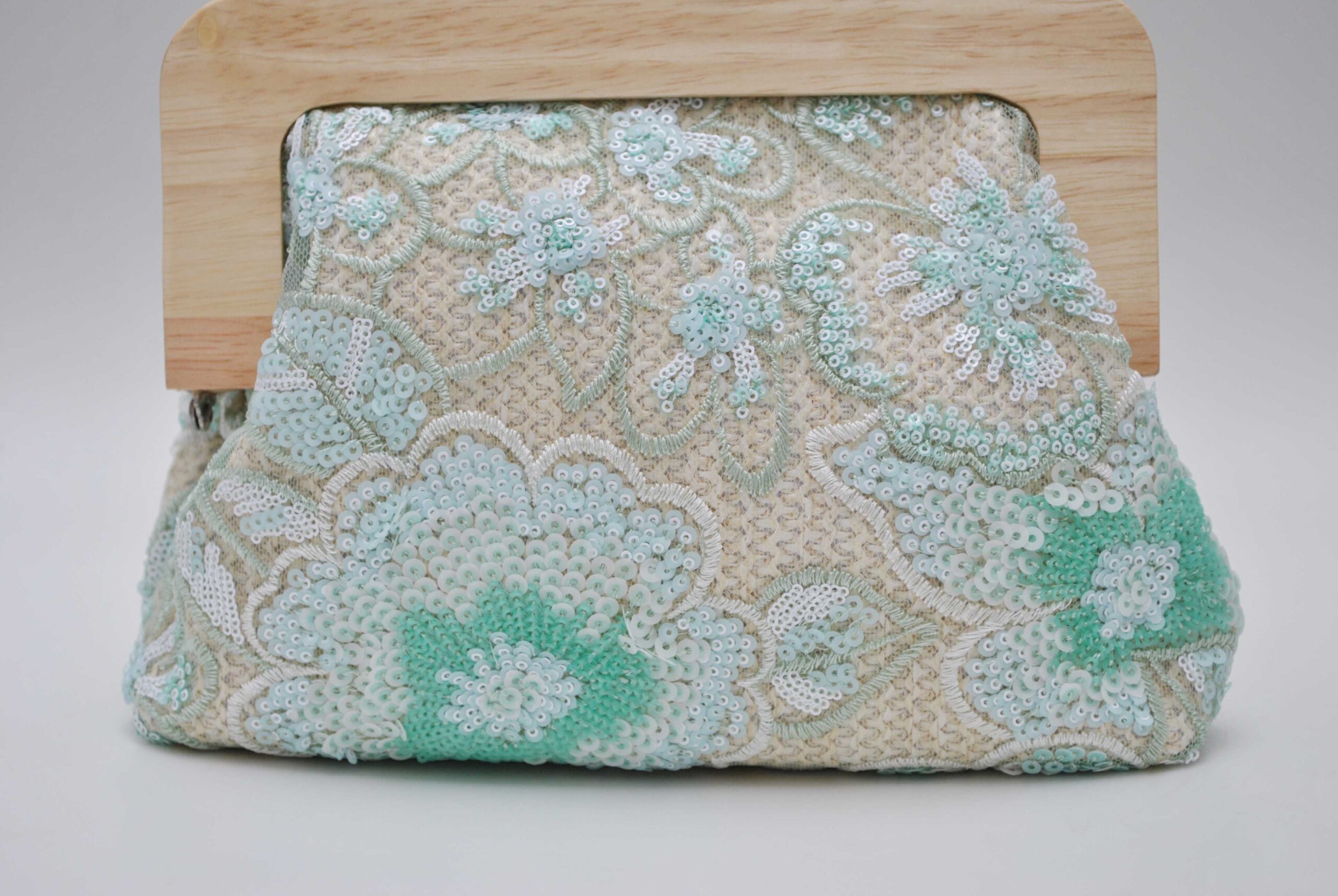 Bolso clutch lentejuelas verdes - Imagen 2