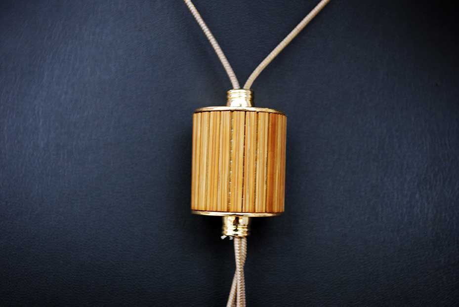 Collar largo madera bambú - Imagen 2