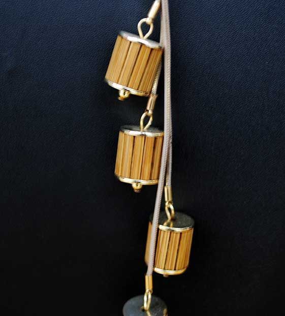 Collar largo madera bambú - Imagen 3