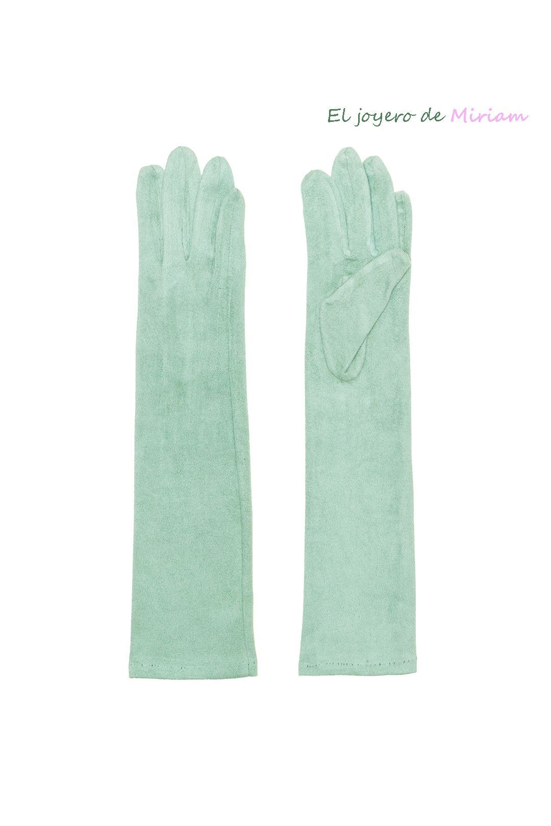 Guantes de fiesta verde menta