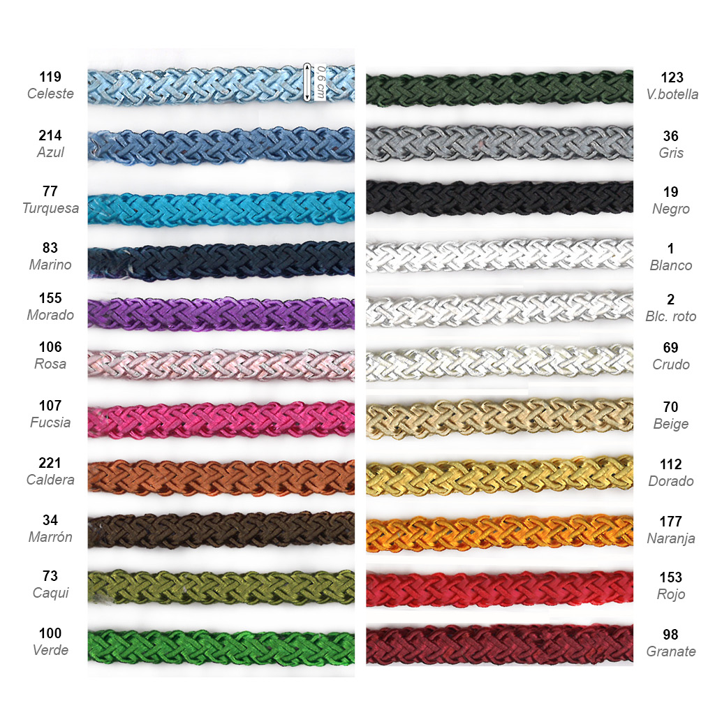 Cordón rayón trenzado
