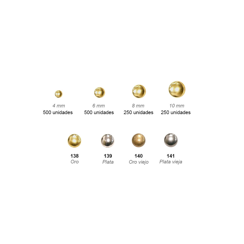 Tachuela metalizada adhesiva «redonda» - Imagen 2