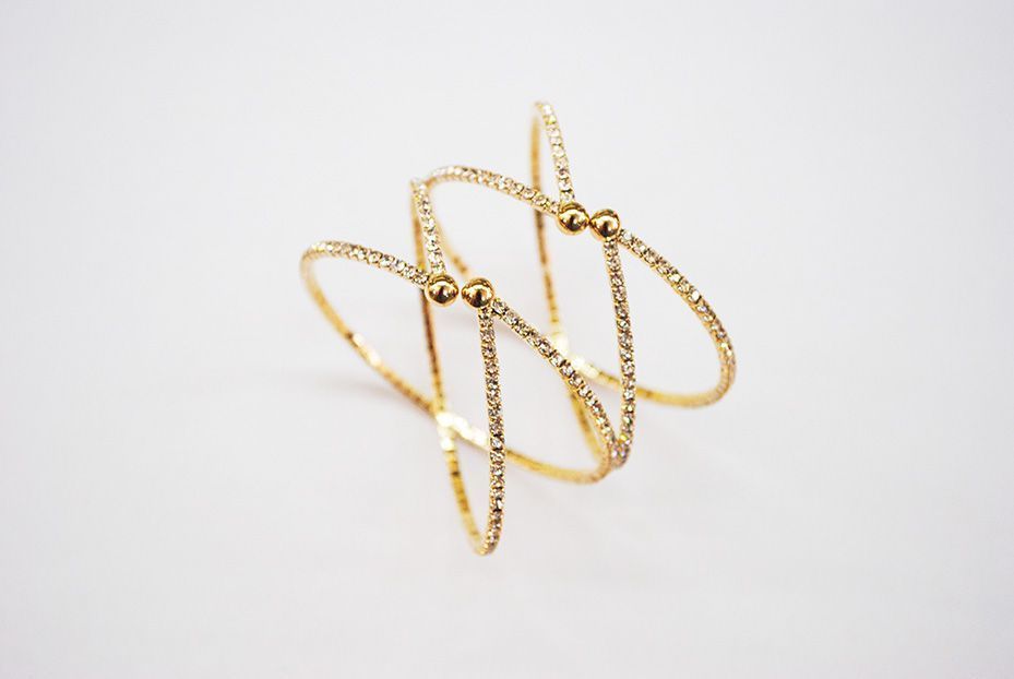 Brazalete dorado de fiesta