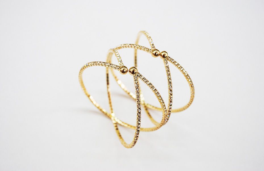 Brazalete dorado de fiesta - Imagen 2