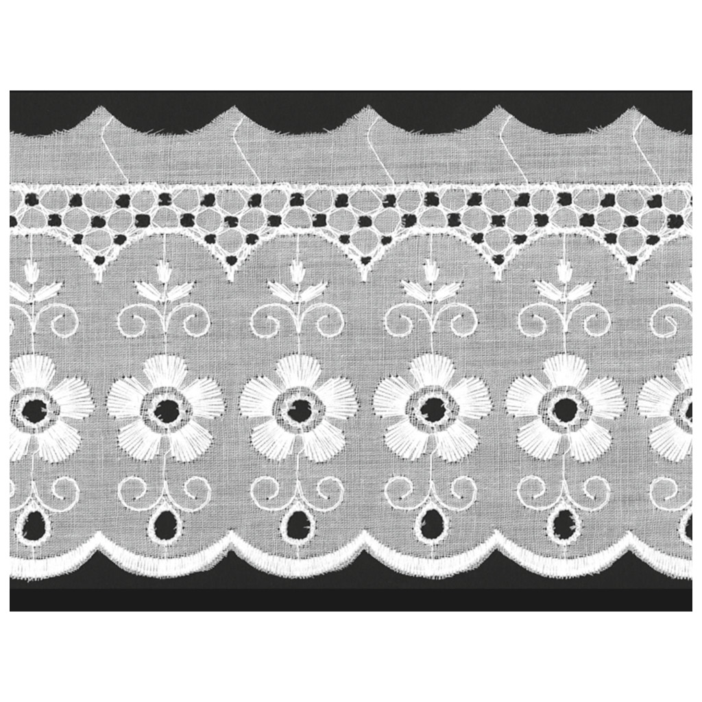 Tira bordada blanco 100 mm
