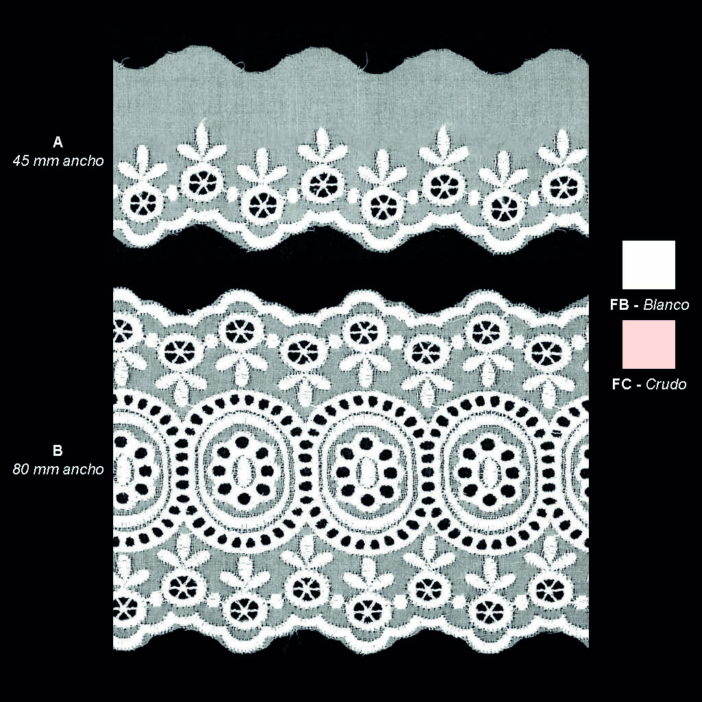 Conjunto tira bordada