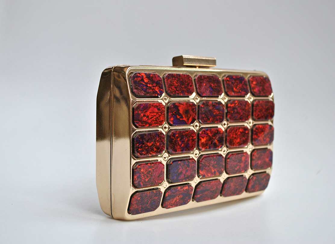 Bolso nácar multi naranja - Imagen 2