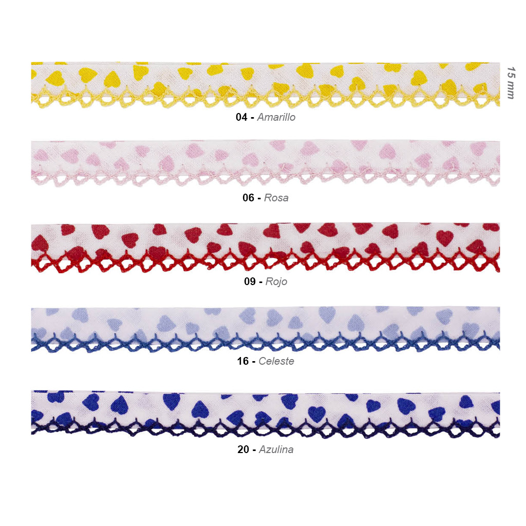 Vivo Bies con festón corazones