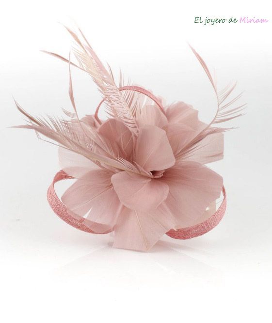 Flor tocado rosa nude