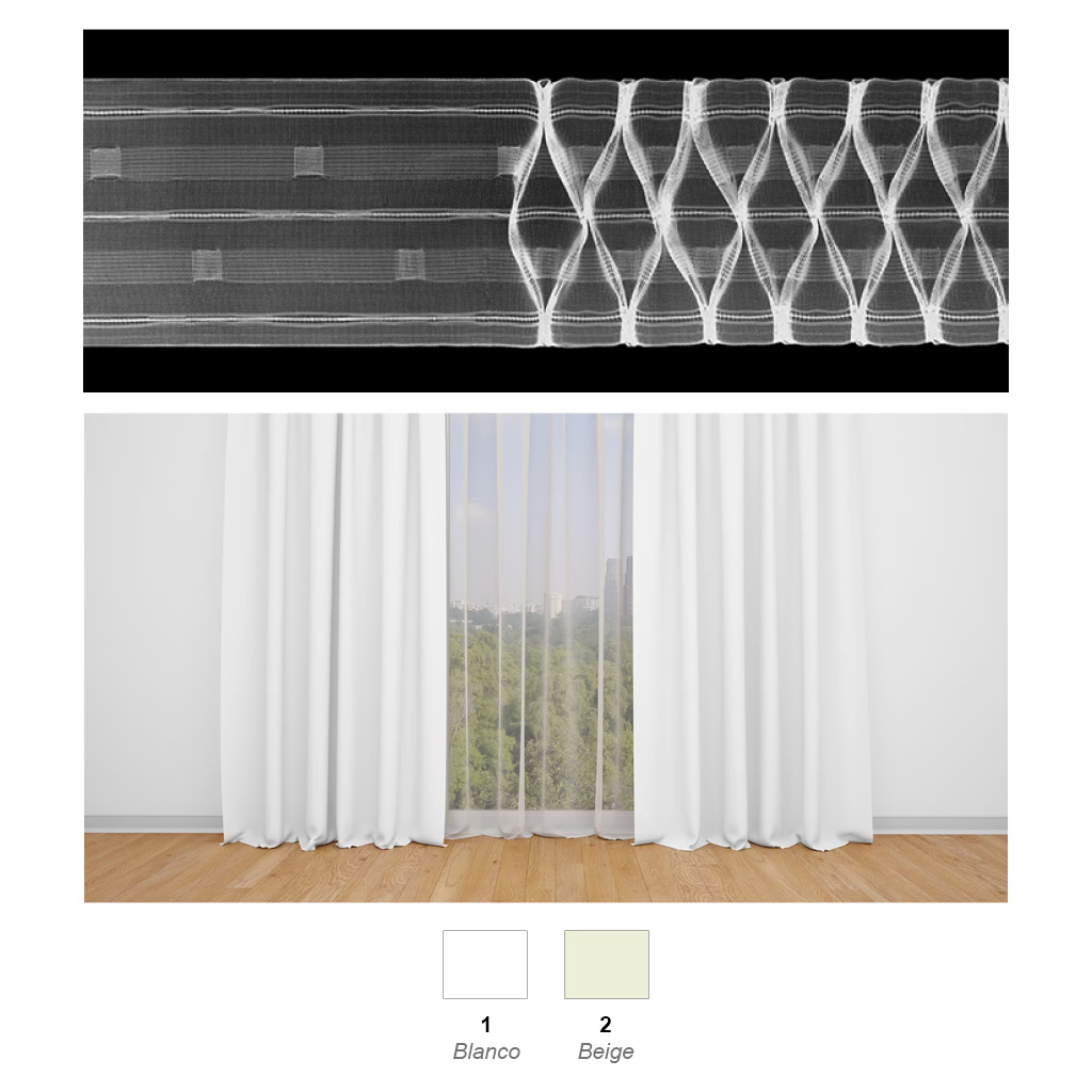 Cinta fruncidora nido de abeja