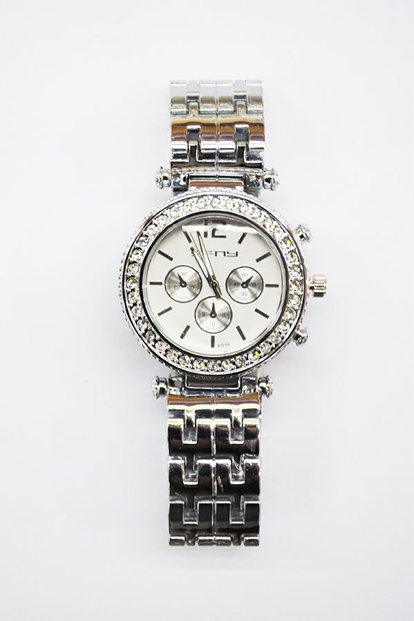 Reloj plateado brillantes - Imagen 2