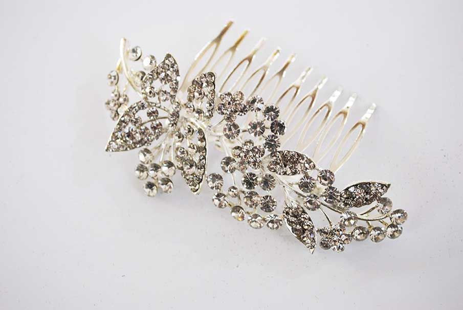 Peineta grande plateada - Imagen 2