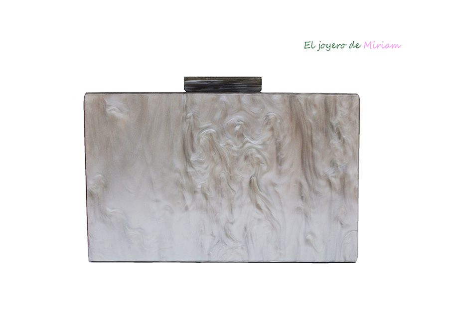 Bolso plata envejecida carey