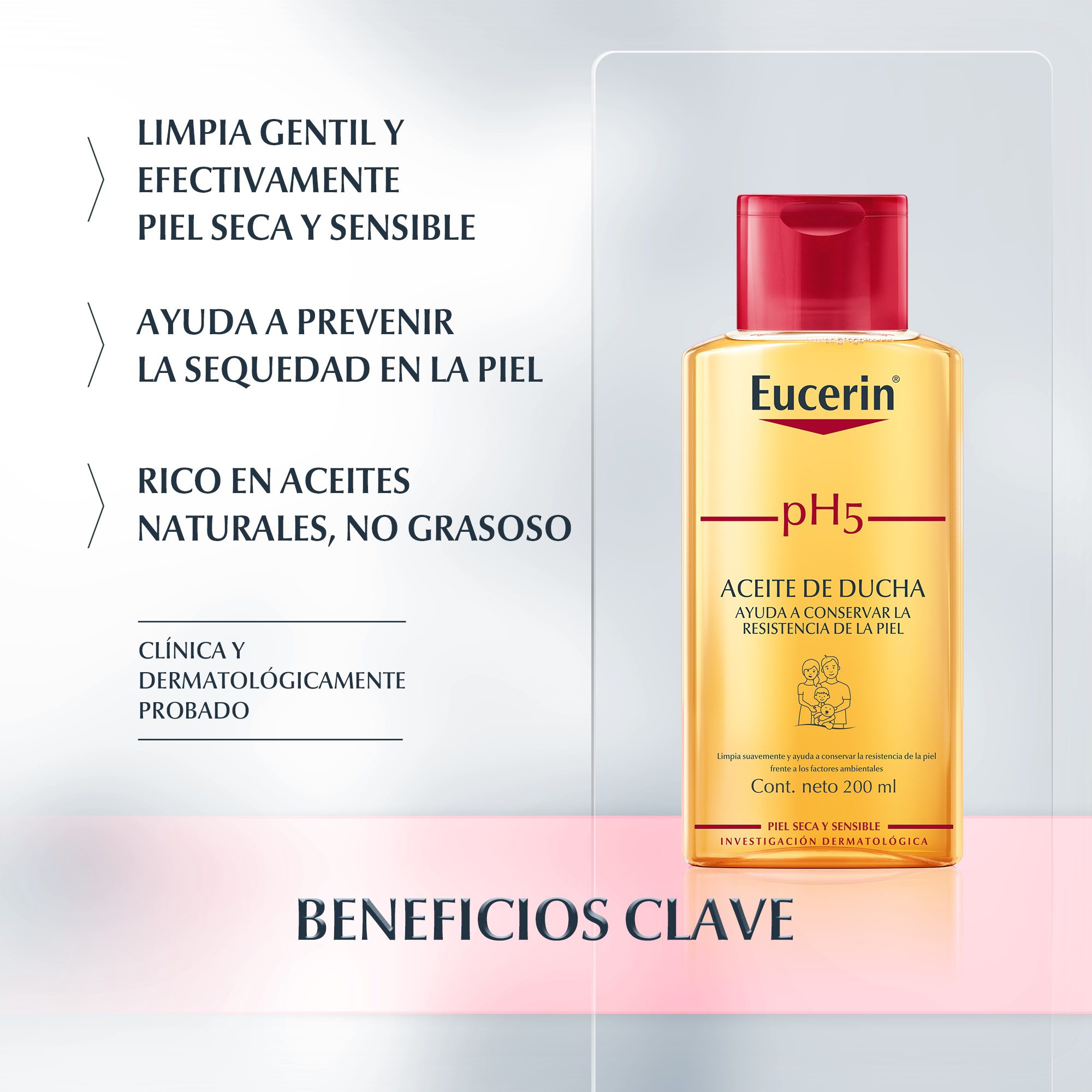 EUCERIN ACEITE DE DUCHA PH5 x 200 - Imagen 2