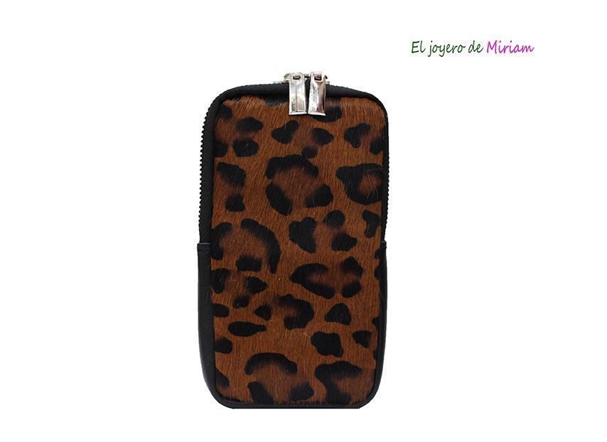 Bolso porta móvil animal print
