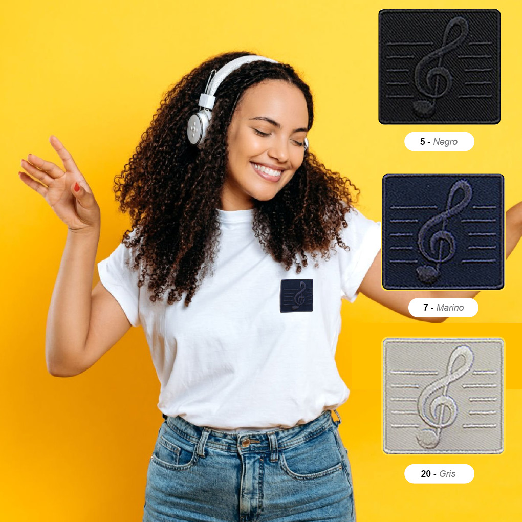 Aplicación bordada solfeo