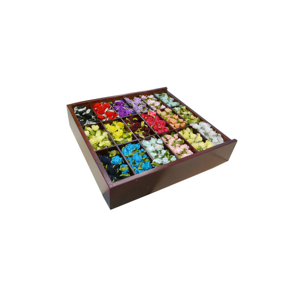 Expositor flores de gasa grandes 900 unidades