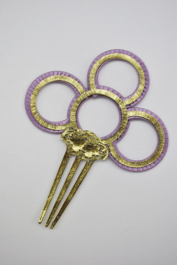 Peineta malva de flamenca - Imagen 4