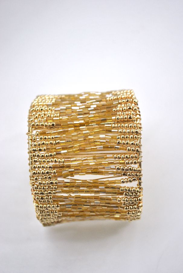 Pulsera brazalete dorado - Imagen 2