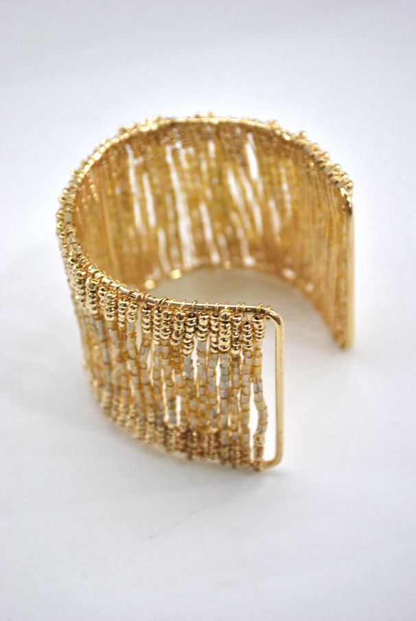 Pulsera brazalete dorado - Imagen 3