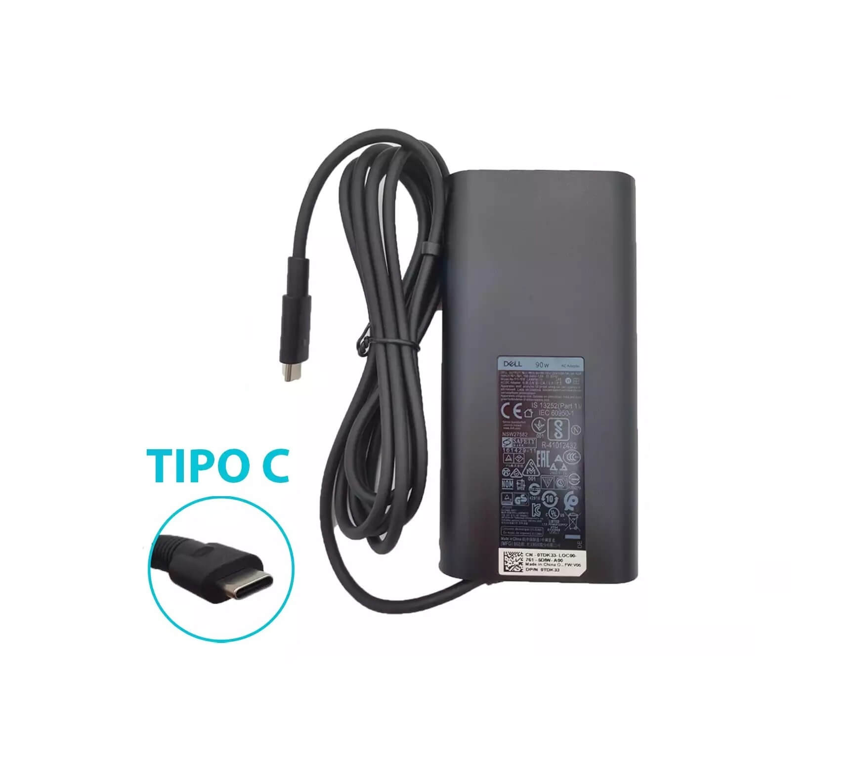 Cargador Dell Para Laptop De 90W USB-C - Imagen 2