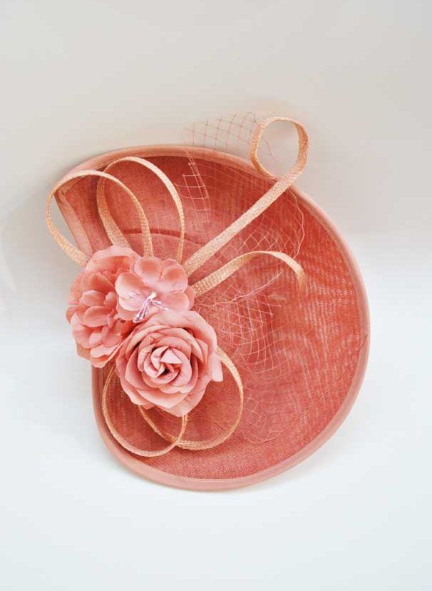 Tocado mediano rosa