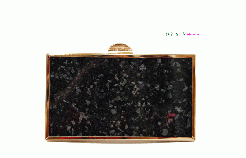Bolso clutch negro nácar