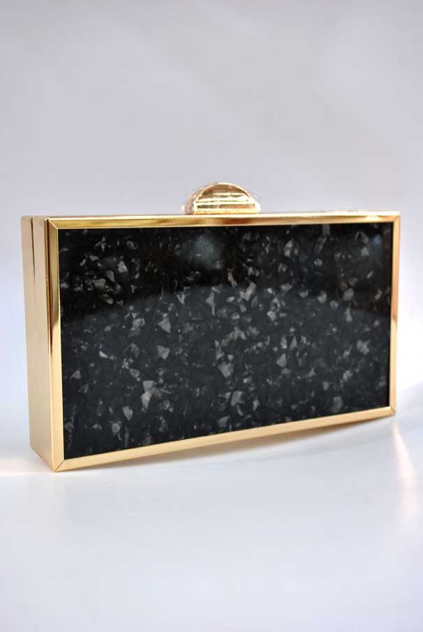 Bolso clutch negro nácar - Imagen 2