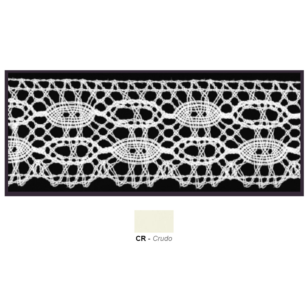 Encaje imitacion bolillo crudo
