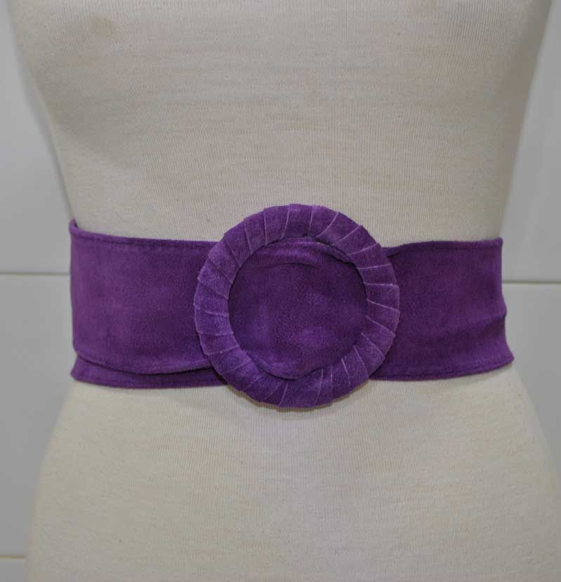 Cinturón morado antelina - Imagen 2