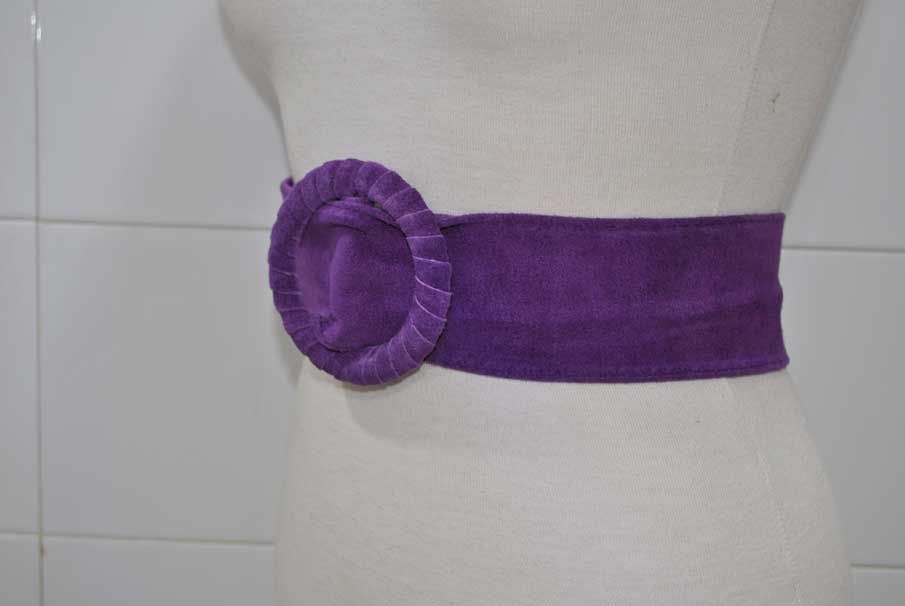 Cinturón morado antelina - Imagen 3