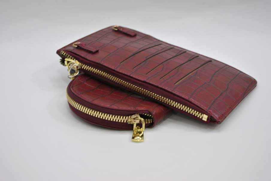 Bolso o monedero granate - Imagen 2