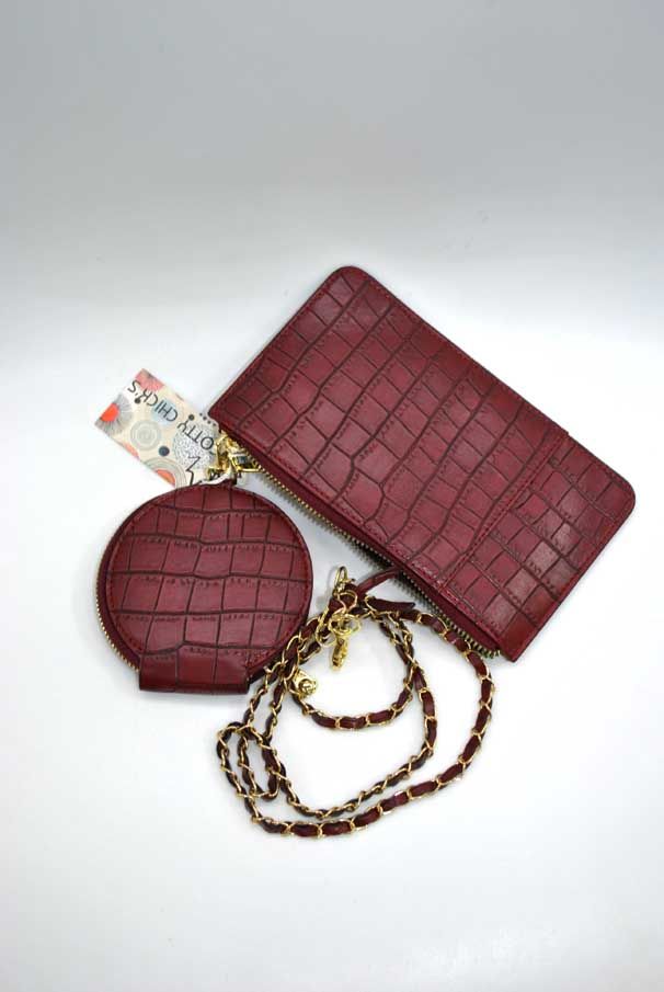 Bolso o monedero granate - Imagen 3