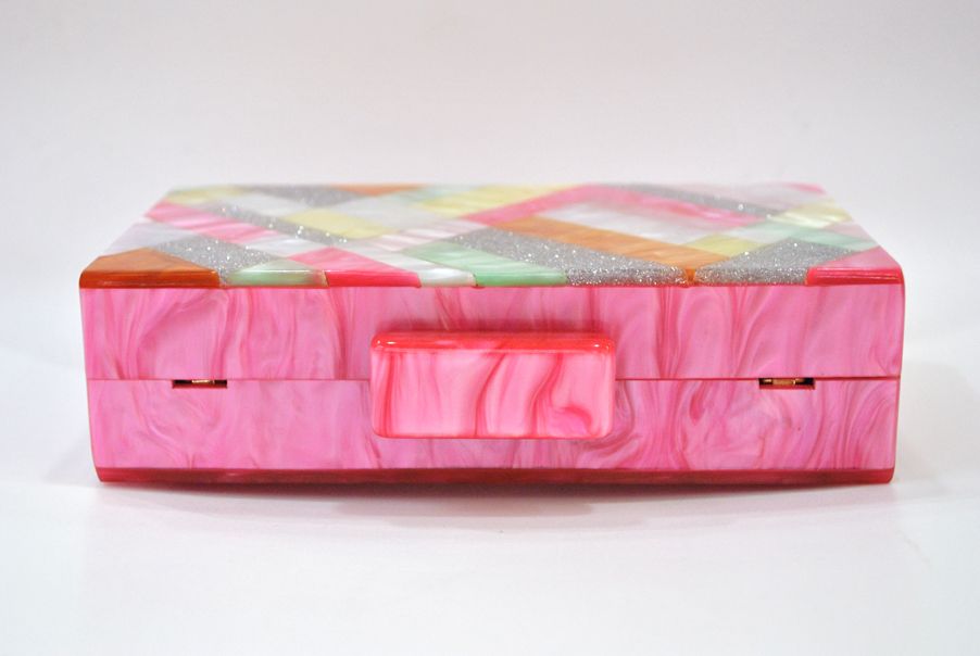 Clutch caja nácar multicolor - Imagen 2