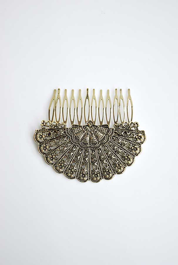 Peineta dorado envejecido