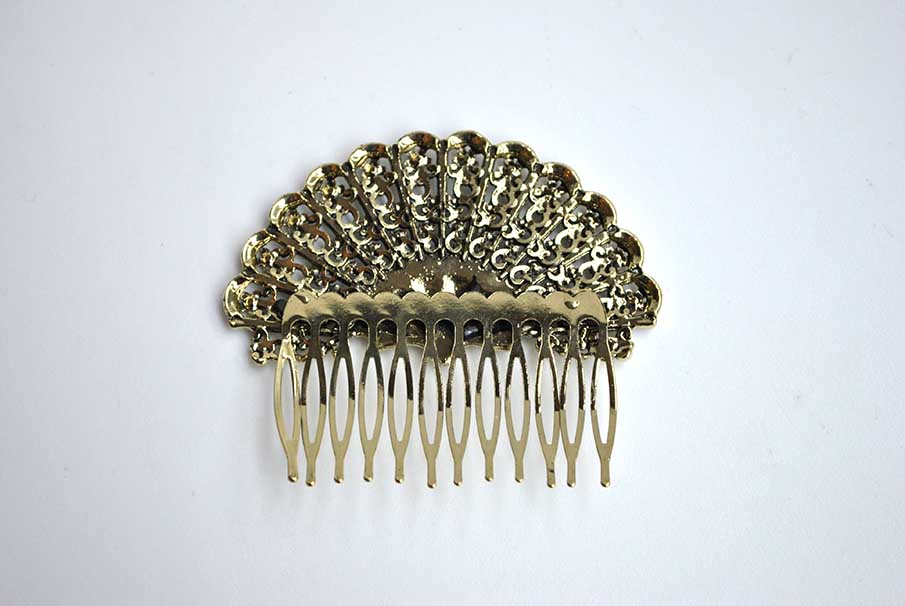 Peineta dorado envejecido - Imagen 3