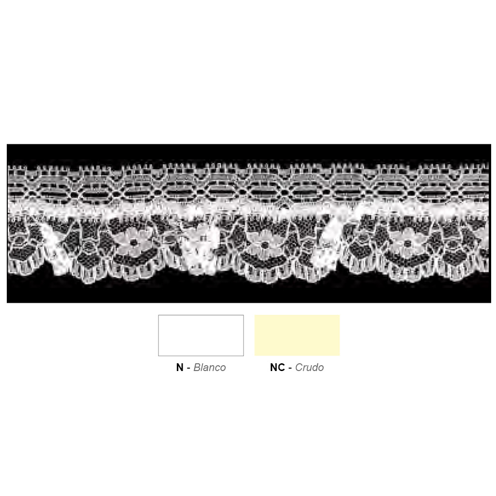 Encaje nylon rizado 35 mm