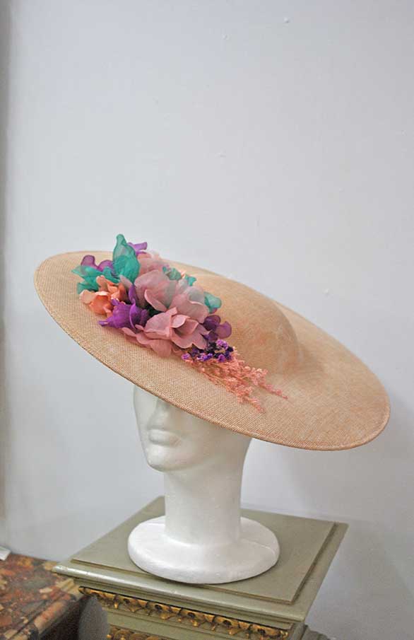 Tocado rosa, turquesa y morado - Imagen 3