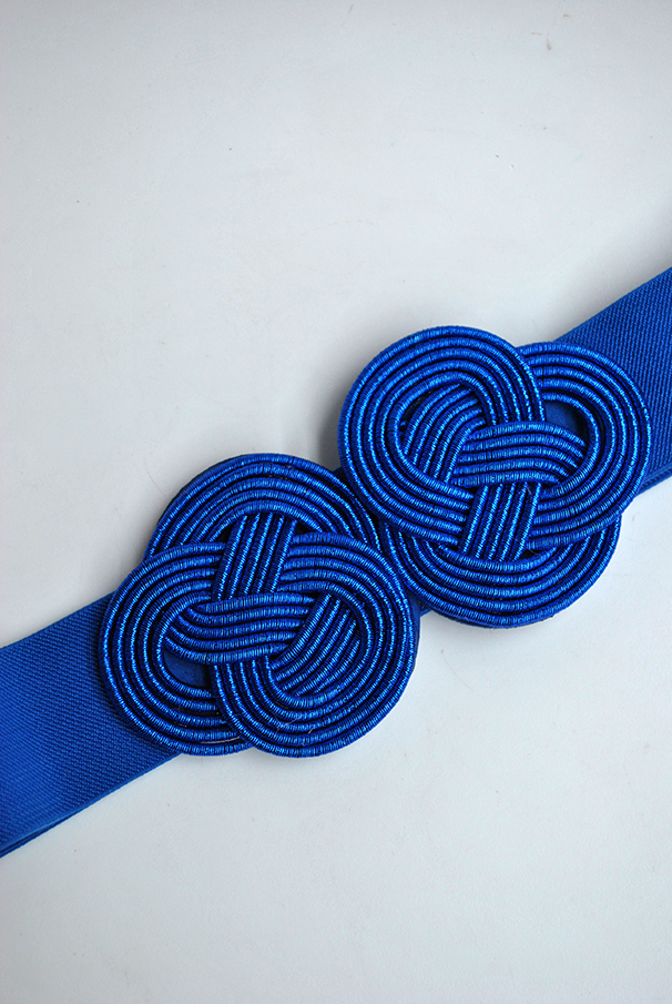 Fajín elástico azul metalizado - Imagen 2