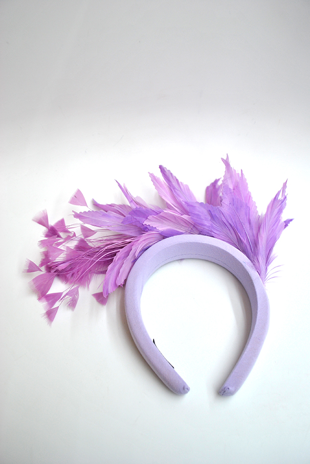 Diadema lila plumas - Imagen 3