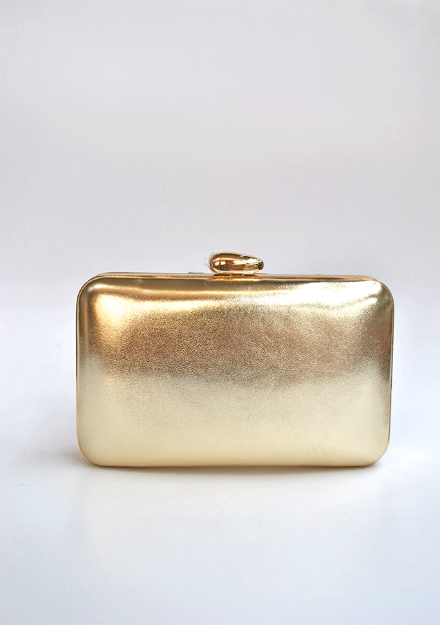 Bolso clutch metalizado rayas - Imagen 3